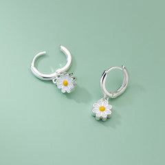 Pastoral Style Daisy Flower Earrings Student Girls Delicate Jewelry