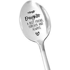 Stainless Steel Engraved Spoon Daughter Forever And Always Gift