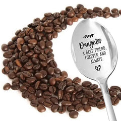 Stainless Steel Engraved Spoon Daughter Forever And Always Gift