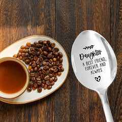 Stainless Steel Engraved Spoon Daughter Forever And Always Gift