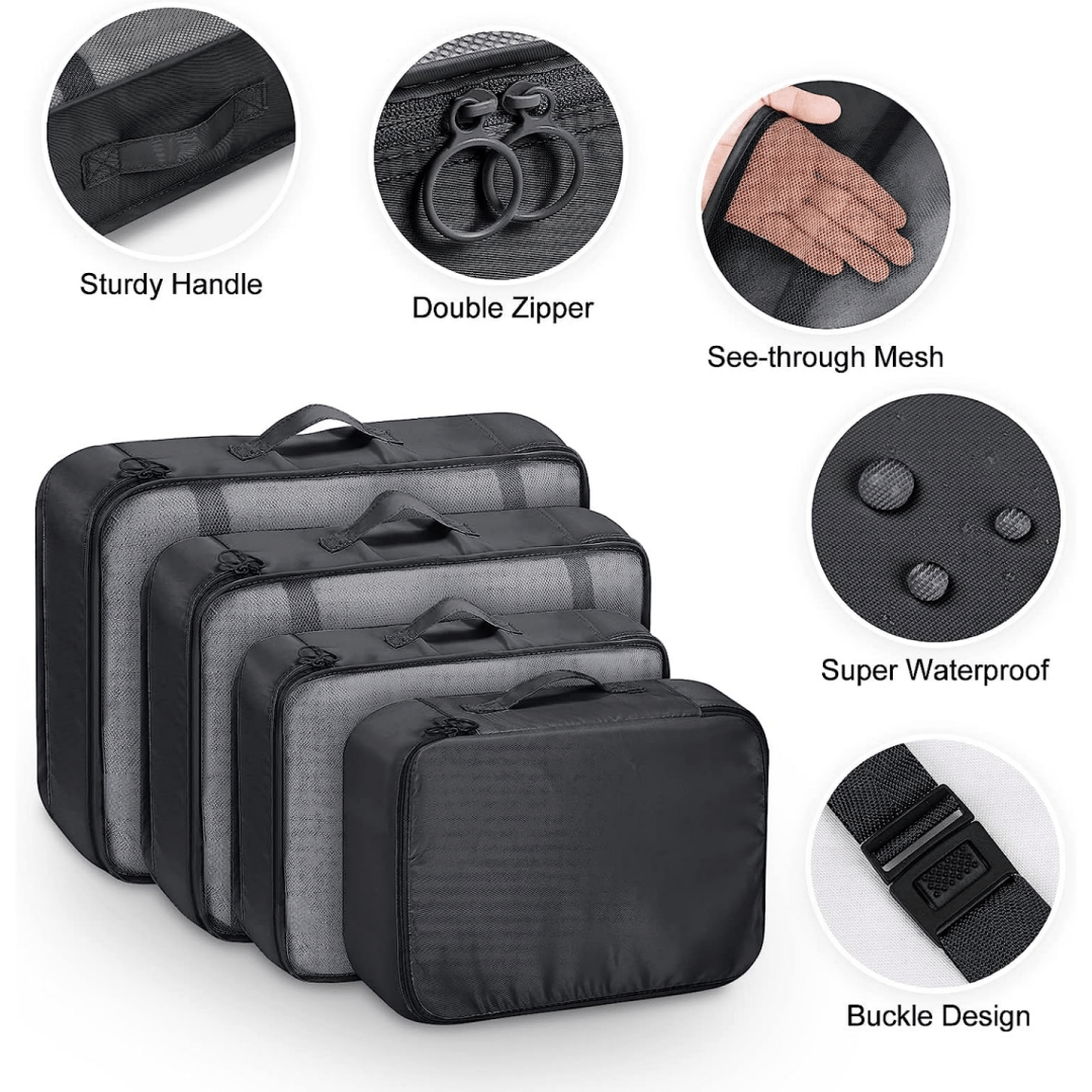 8PC Luggage Packing Cubes Set Waterproof Tavel Luggage Organizer For Suitcase