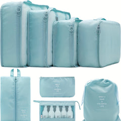 8PC Luggage Packing Cubes Set Waterproof Tavel Luggage Organizer For Suitcase