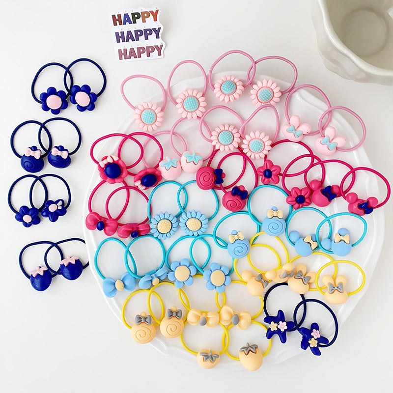 Cartoon Flowers Star Bow Hair Bands for Baby Girls Kids