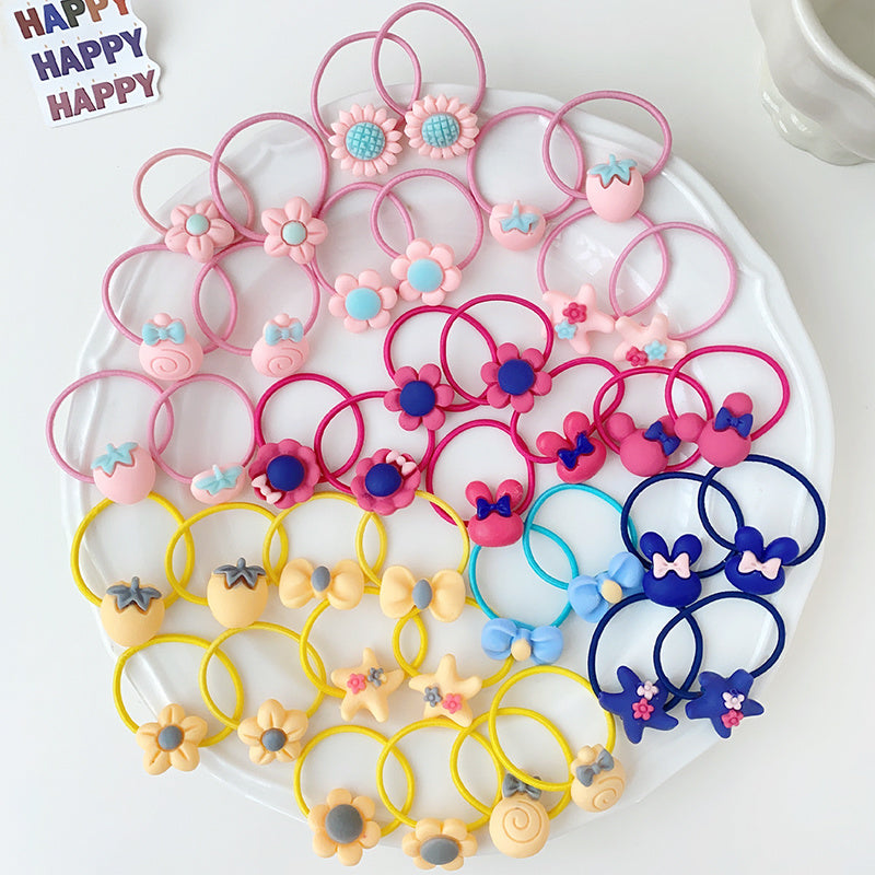 Cartoon Flowers Star Bow Hair Bands for Baby Girls Kids
