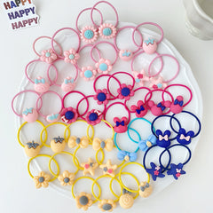Cartoon Flowers Star Bow Hair Bands for Baby Girls Kids