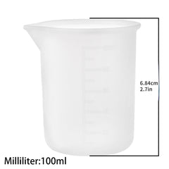 5pcs 300ml Silicone Measuring Cup with Scale for DIY Cake Baking Epoxy Resin