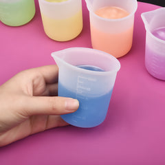 5pcs 300ml Silicone Measuring Cup with Scale for DIY Cake Baking Epoxy Resin