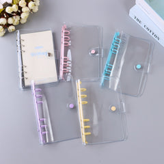 PVC Transparent A5 A6 Loose Leaf Book Macaron Soft Leather Small Card Booklet