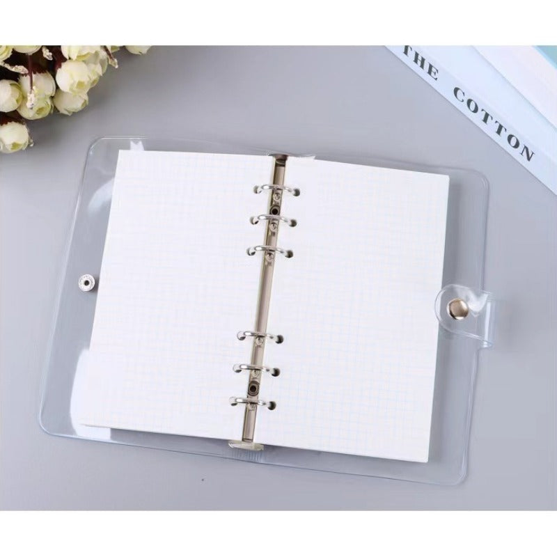 PVC Transparent A5 A6 Loose Leaf Book Macaron Soft Leather Small Card Booklet