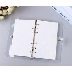 PVC Transparent A5 A6 Loose Leaf Book Macaron Soft Leather Small Card Booklet