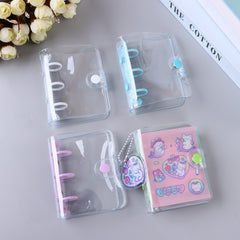 PVC Transparent A5 A6 Loose Leaf Book Macaron Soft Leather Small Card Booklet