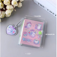 PVC Transparent A5 A6 Loose Leaf Book Macaron Soft Leather Small Card Booklet
