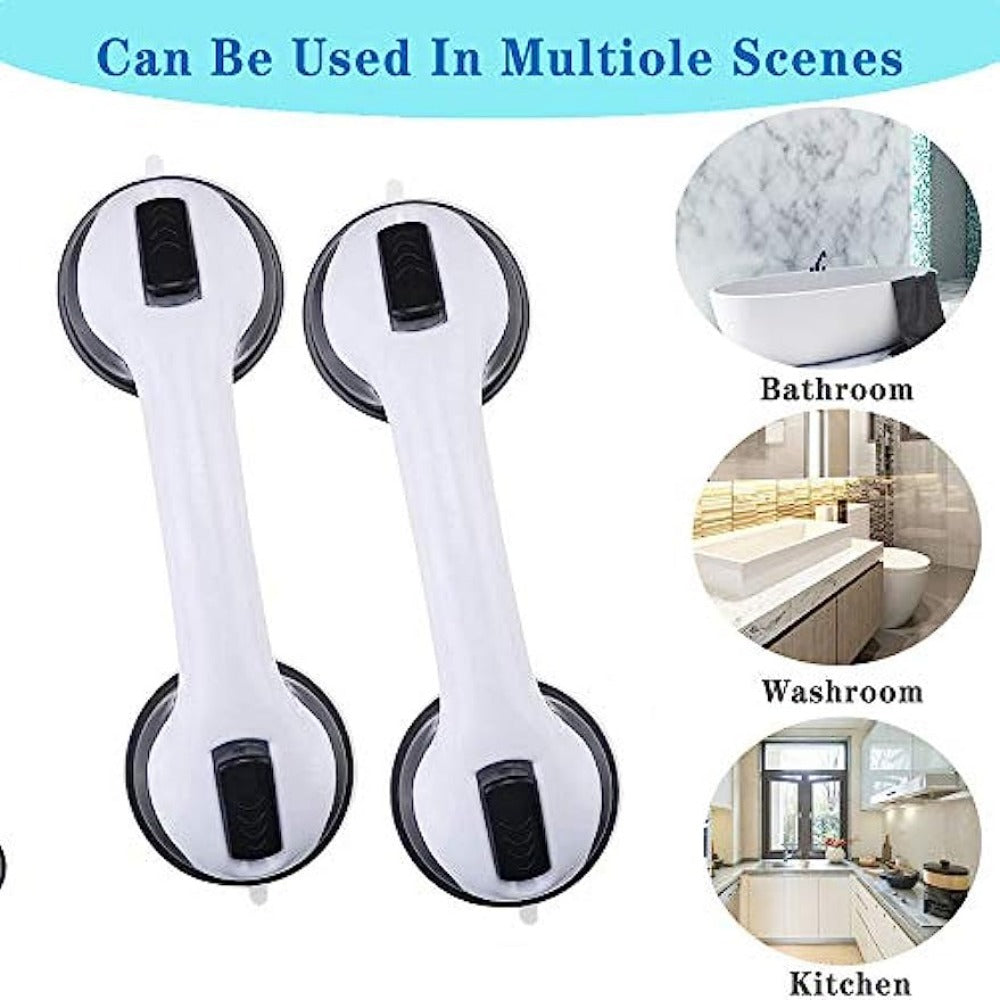 Suction Grab Bar Bathroom Handle Dual Locking Anti Slip