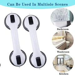 Suction Grab Bar Bathroom Handle Dual Locking Anti Slip