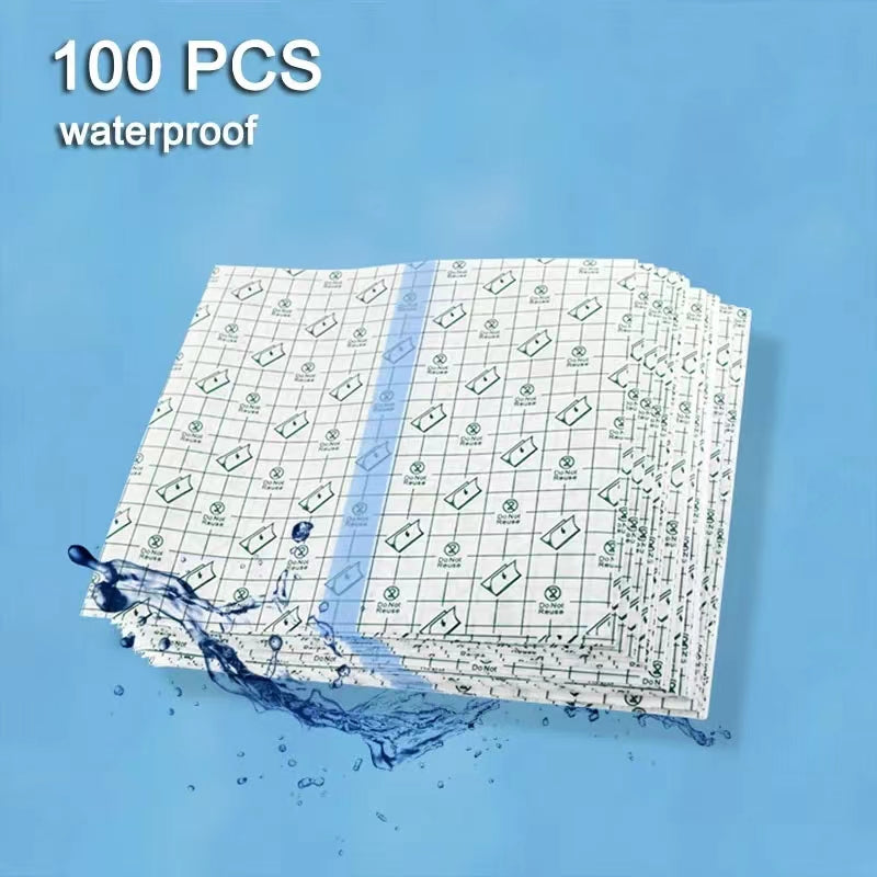 100pcs Waterproof Stretch Adhesive Bandage Clear Film Tape