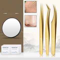 3pcs Acne Clip Ultra Fine Tweezers Pimple Clearing Tool