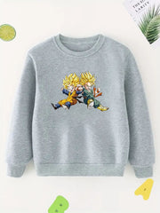 Boy's Anime Kids Graphic Sweatshirt Casual Long Sleeve Shirt