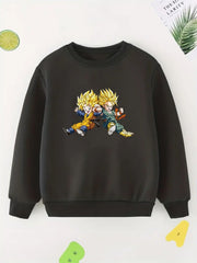 Boy's Anime Kids Graphic Sweatshirt Casual Long Sleeve Shirt