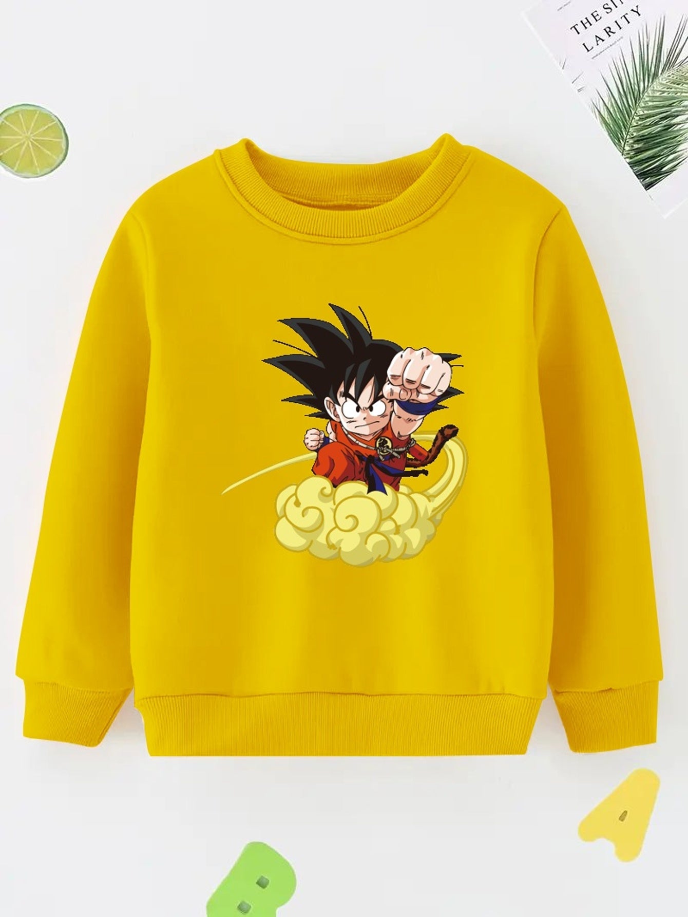 Boy's Anime Boy & Cloud Print Sweatshirt Casual Long Sleeve Shirt