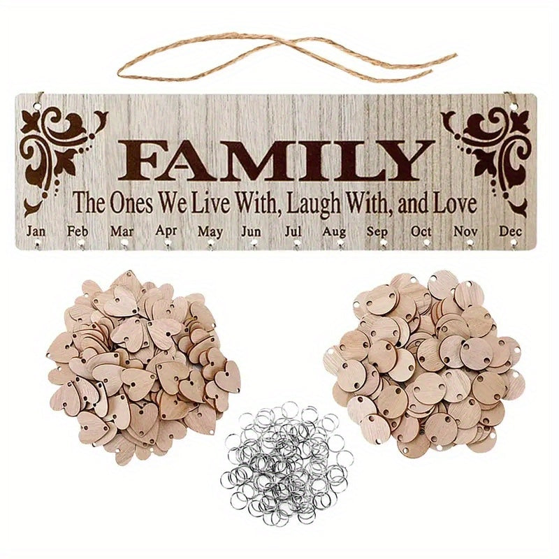 DIY Wooden Family Birthday Board Calendar Reminder Sign