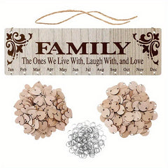 DIY Wooden Family Birthday Board Calendar Reminder Sign