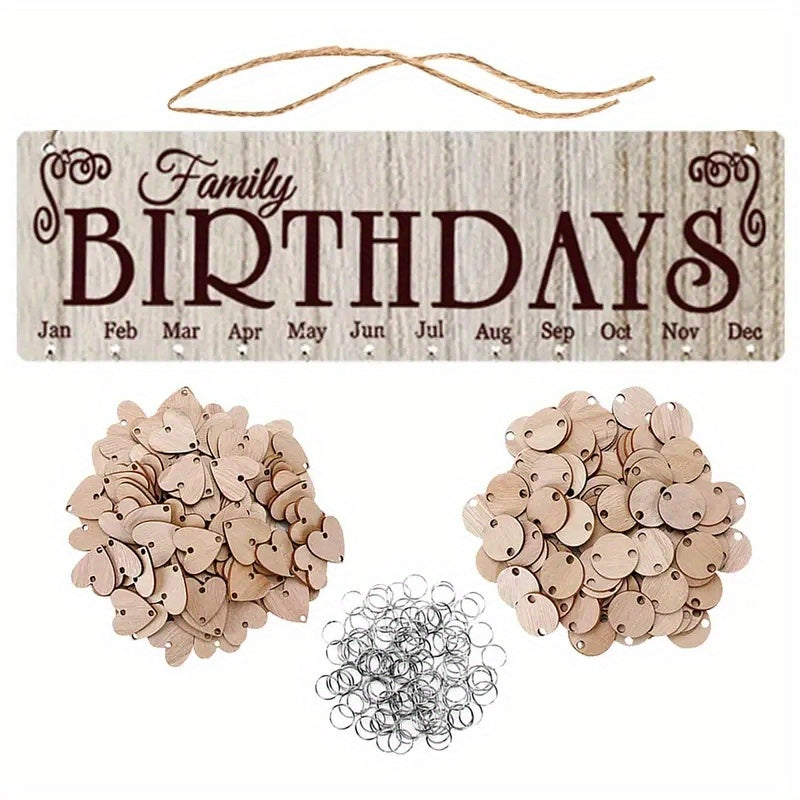 DIY Wooden Family Birthday Board Calendar Reminder Sign