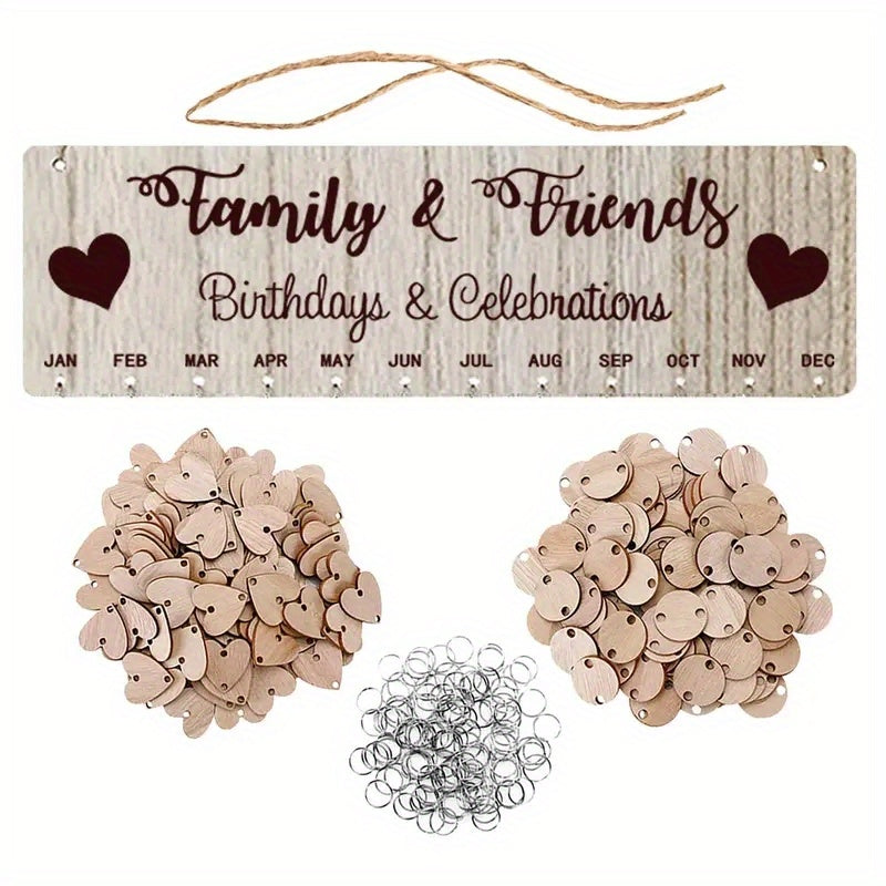 DIY Wooden Family Birthday Board Calendar Reminder Sign
