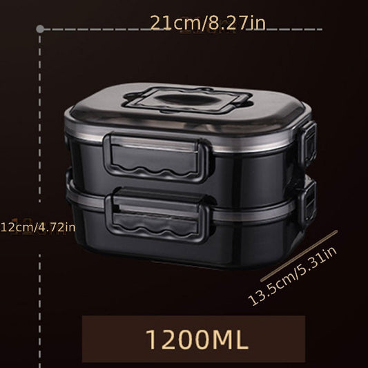Stainless Steel Insulated Bento Food Container Leakproof Stackable Lunch Box