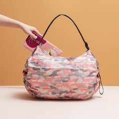 Accordion Supermarket Shopping Bag, Portable Spring Roll Bag