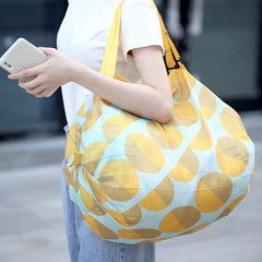 Accordion Supermarket Shopping Bag, Portable Spring Roll Bag