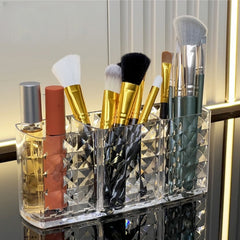 Acrylic Makeup Brush Holder Pen Organizer Box Transparent