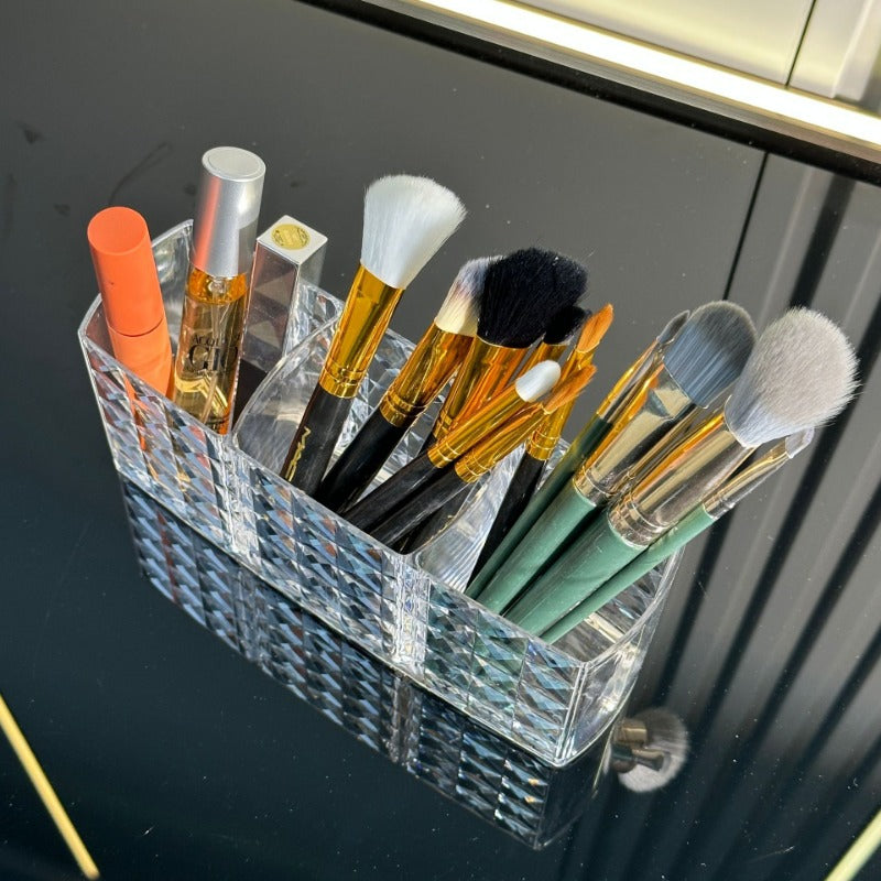 Acrylic Makeup Brush Holder Pen Organizer Box Transparent