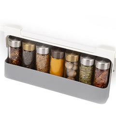 1pc Under Shelf Spice Organizer Wall Mounted Selfadhesive