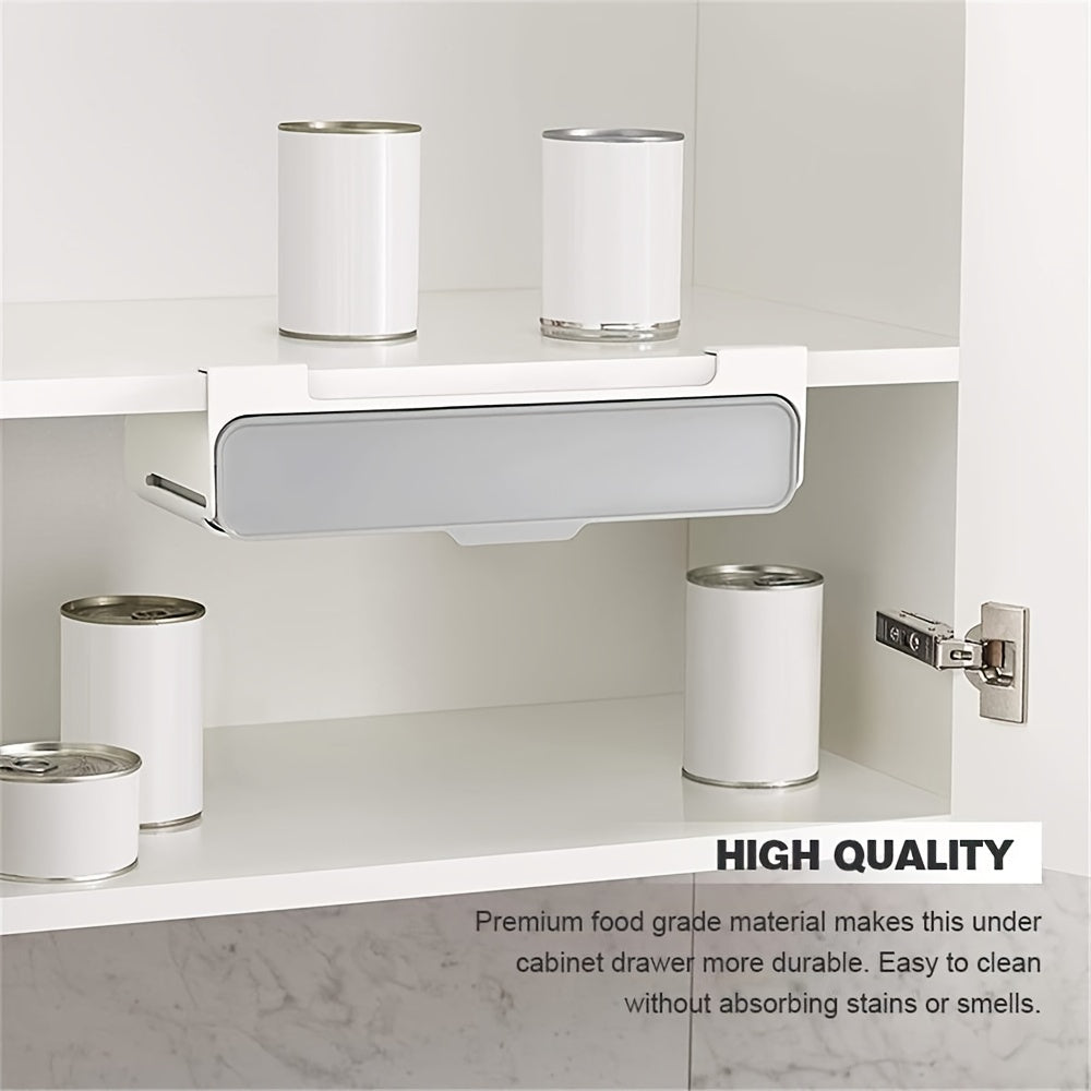 1pc Under Shelf Spice Organizer Wall Mounted Selfadhesive