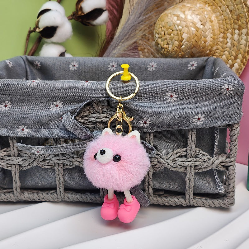 Plush Doll Bag Pendant Fur Keychain Men Boys Gift