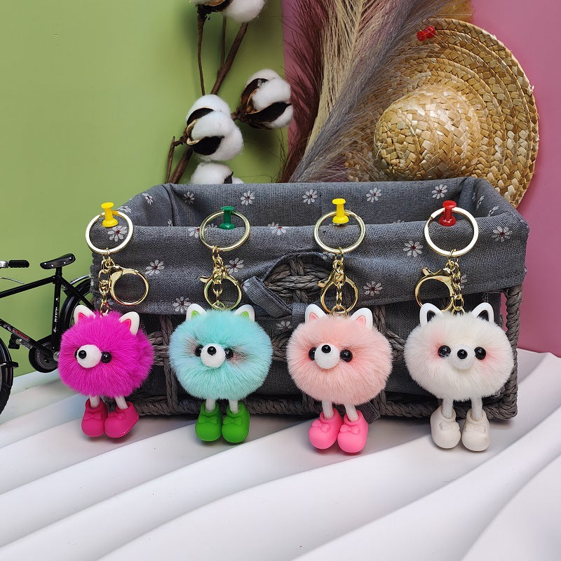 Plush Doll Bag Pendant Fur Keychain Men Boys Gift