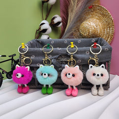 Plush Doll Bag Pendant Fur Keychain Men Boys Gift
