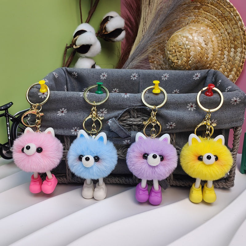 Plush Doll Bag Pendant Fur Keychain Men Boys Gift