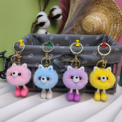 Plush Doll Bag Pendant Fur Keychain Men Boys Gift