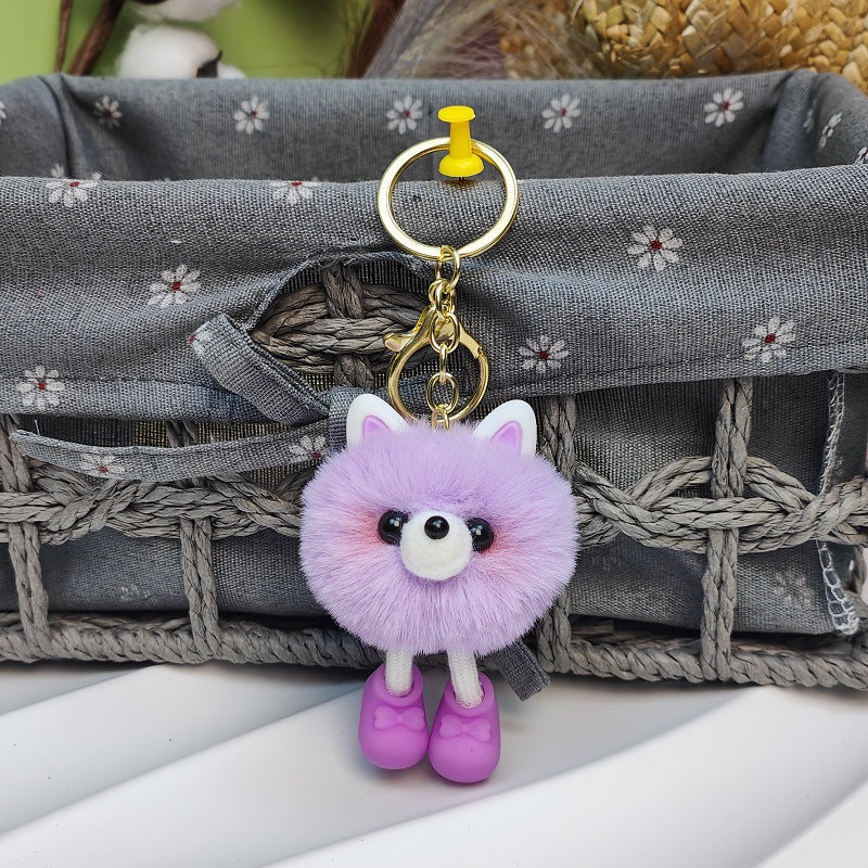 Plush Doll Bag Pendant Fur Keychain Men Boys Gift