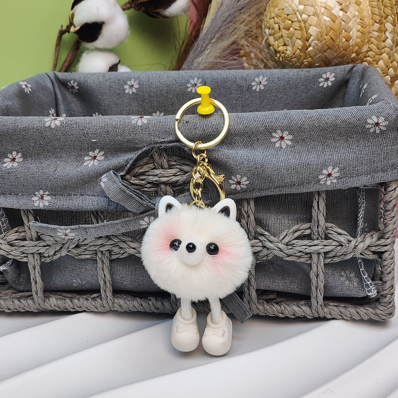Plush Doll Bag Pendant Fur Keychain Men Boys Gift