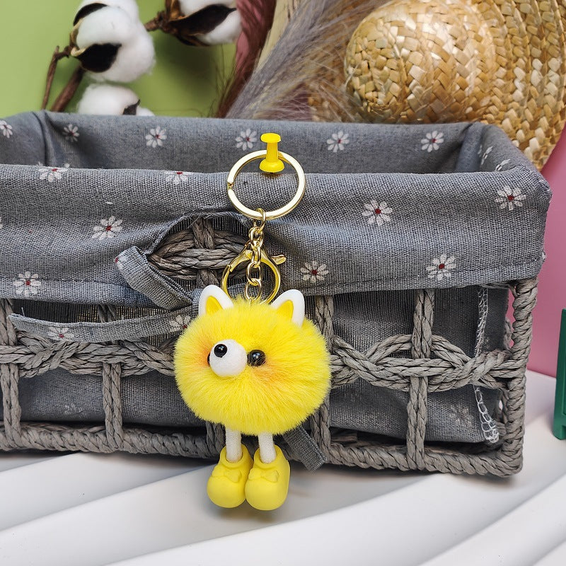 Plush Doll Bag Pendant Fur Keychain Men Boys Gift