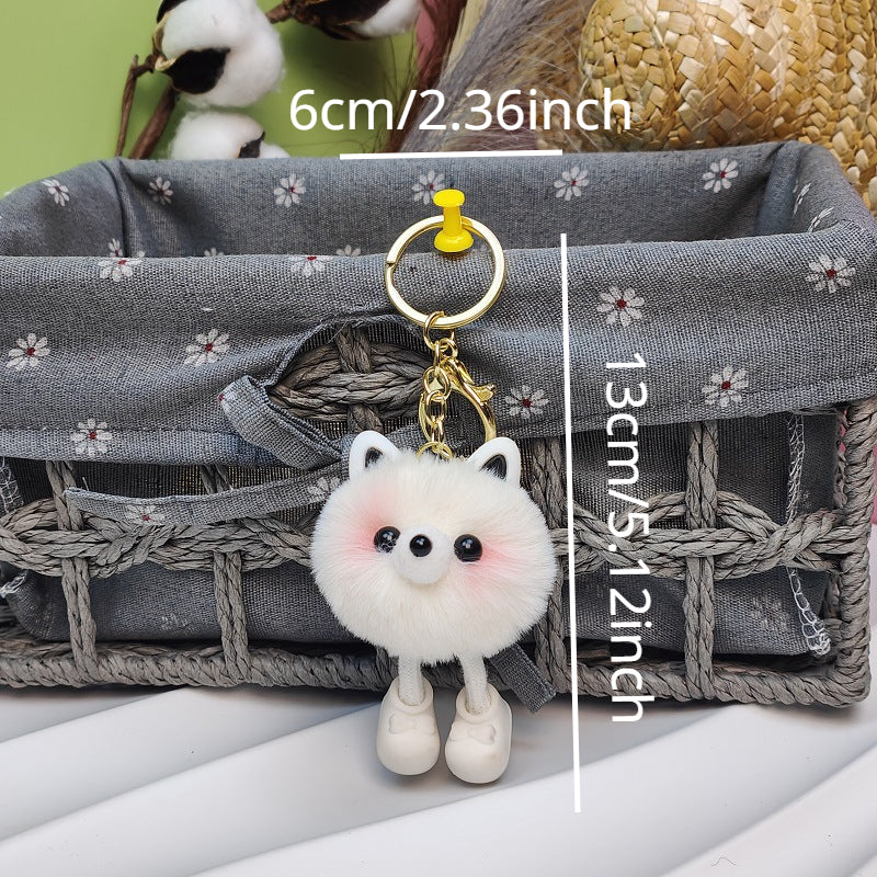 Plush Doll Bag Pendant Fur Keychain Men Boys Gift