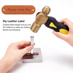 100pcs Blank PU Leather Tags Embossed Clothing Tags
