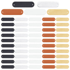 100pcs Blank PU Leather Tags Embossed Clothing Tags