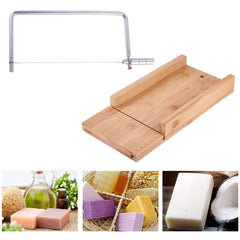 Wooden Soap Cutter DIY Soap Cutting Tool Rectangle Loaf Mould Wire Slicer Craft