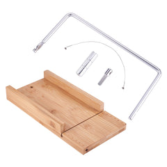 Wooden Soap Cutter DIY Soap Cutting Tool Rectangle Loaf Mould Wire Slicer Craft