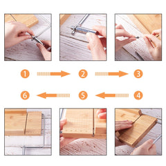 Wooden Soap Cutter DIY Soap Cutting Tool Rectangle Loaf Mould Wire Slicer Craft
