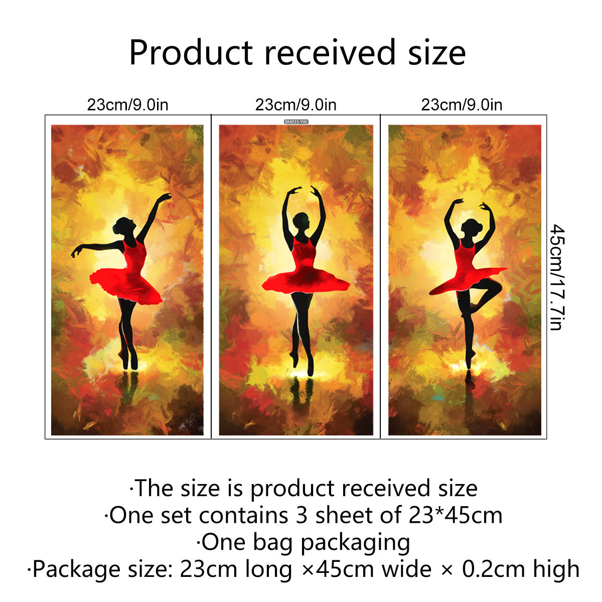 Dancing Dancer Wall Sticker One Meter Self-adhesive Room Decoration