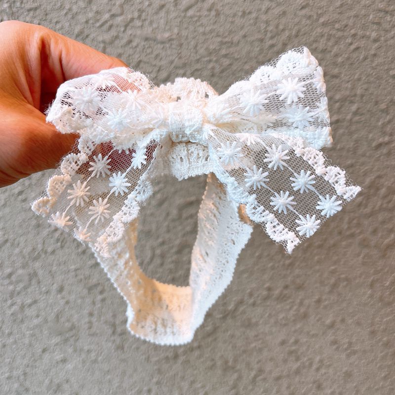 Lace Bow Headbands Hairbands Elastic Hair Accessories For Girls